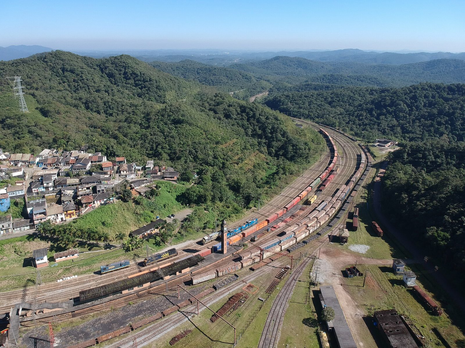 Paranapiacaba Vista aérea da vila e do pátio ferroviário de Paranapiacaba