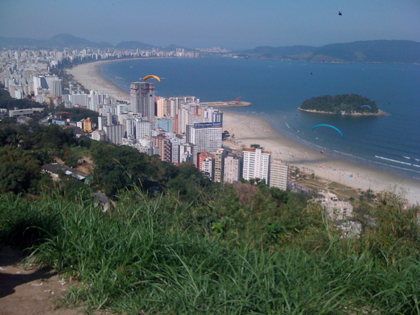 São Vicente Praias de São Vicente vistas do Morro do Itararé